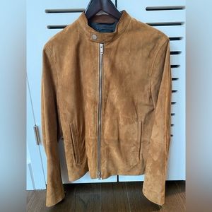 Theory Men’s Suede Jacket - Tan Size Small